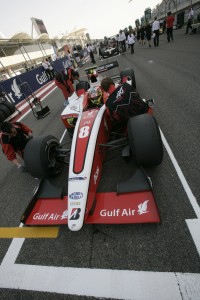 Sam Bird in the Bahrain pitlane (Pic: GP2 media)