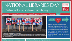 Front page of the National Libraries Day website